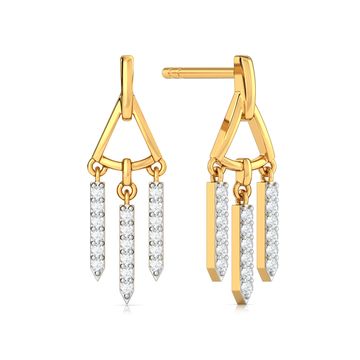 Trigon Frills Diamond Earrings