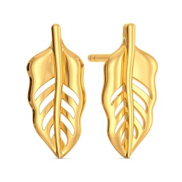 Feather Fiesta Gold Earrings