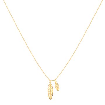 Disco Feathers Gold Necklaces