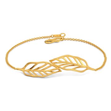 Groove in Feathers Gold Bracelets