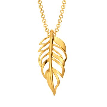 Feather Frizz Gold Pendants
