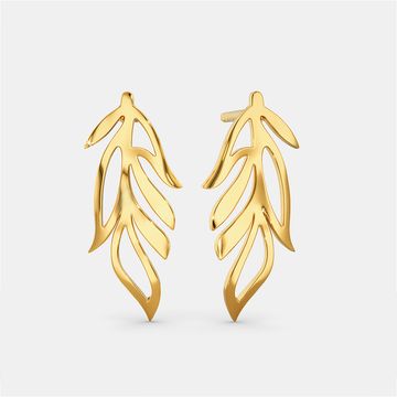 Feather Friends Gold Earrings