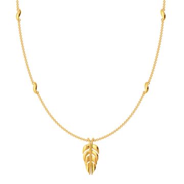 Flick A Feather Gold Necklaces