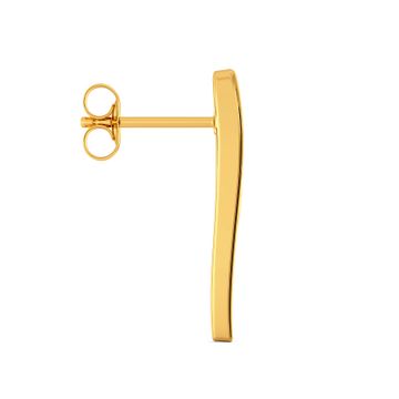 Flick A Feather Gold Earrings