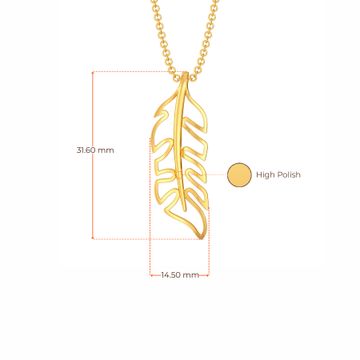 Fancy A Feather Gold Pendants