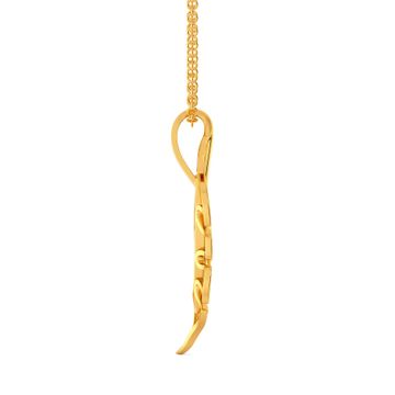 Fancy A Feather Gold Pendants