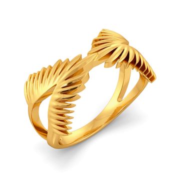 Feather Feels Gold Rings