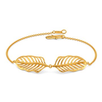 Twin A Feather Gold Bracelets