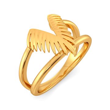 Feather Fest Gold Rings