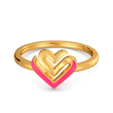 Amour Neon Gold Rings