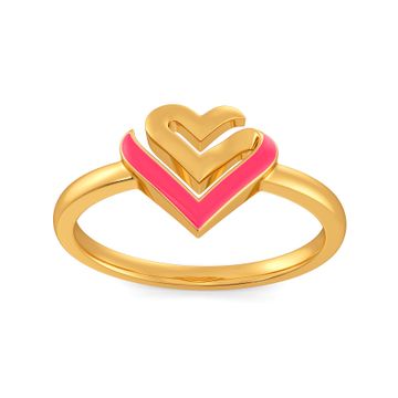 Amour Neon Gold Rings