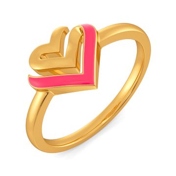 Amour Neon Gold Rings