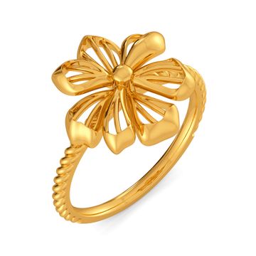 Floral Blooms Gold Rings