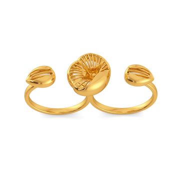 Floral Dew Gold Rings