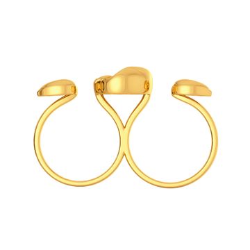 Floral Dew Gold Rings