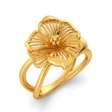 Flower Afar Gold Rings