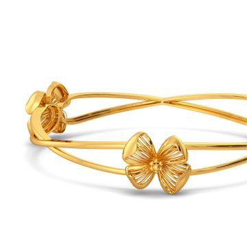 Flower Afar Gold Bangles