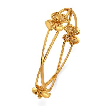 Flower Afar Gold Bangles