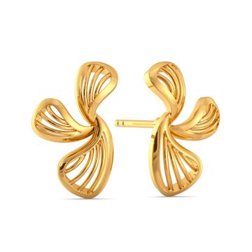 Pair A Petal Gold Earrings