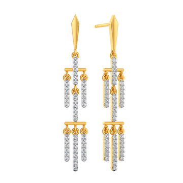 Fringe Effect Diamond Earrings