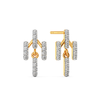 Fringe Effect Diamond Earrings