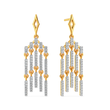 Dramatic Fringe Diamond Earrings