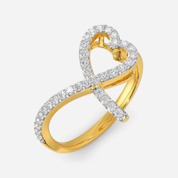 Glass Hearts Diamond Rings