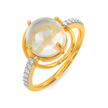 Quartz Aura Diamond Rings