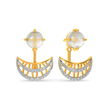 Quartz Aura Diamond Earrings