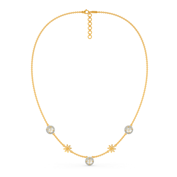 White Halo Diamond Necklaces