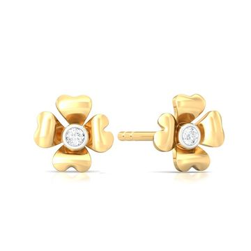 Four-petal Diamond Earrings