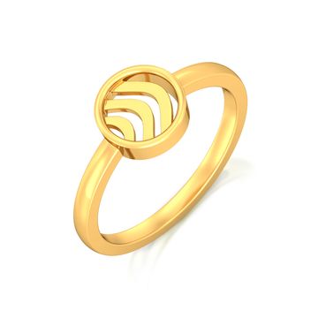 Waves Gold Rings