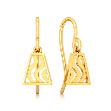 Trapeze Gold Earrings