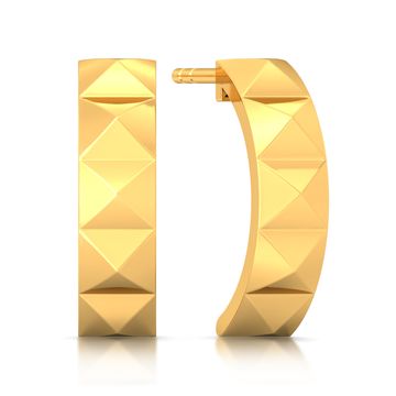Hoop Terrains Gold Earrings