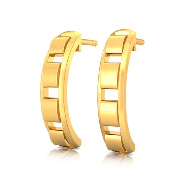 Be Square Gold Earrings