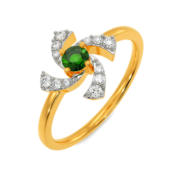 Green Essence Diamond Rings