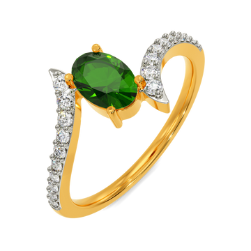Green Spark Diamond Rings