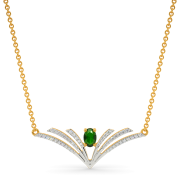 Green Spark Diamond Necklaces