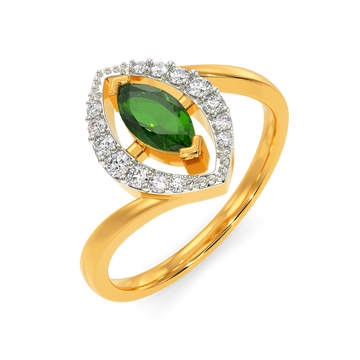 Green Bliss  Diamond Rings