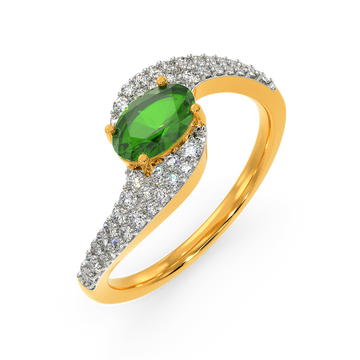 Green Glow Diamond Rings