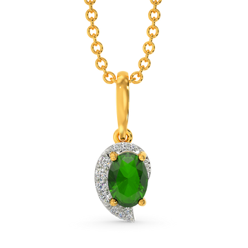 Green Glow Diamond Pendants