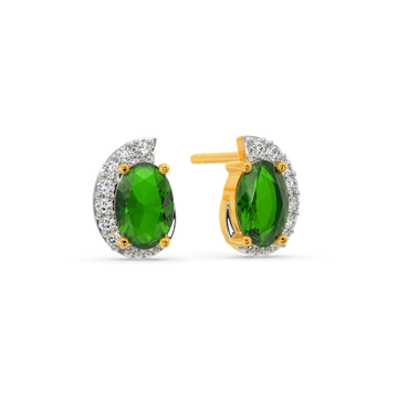 Green Glow Diamond Earrings