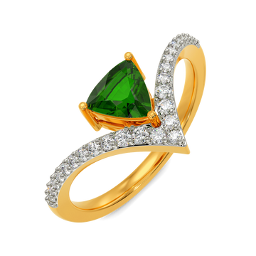 Vibin To Green Diamond Rings