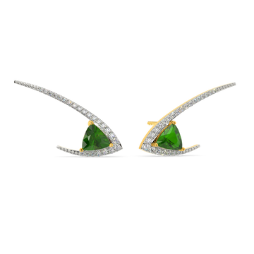 Vibin To Green Diamond Earrings