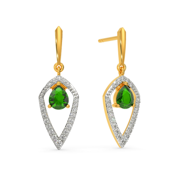 Green Symphony Diamond Earrings