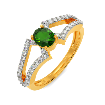 Green Ecstatic Diamond Rings