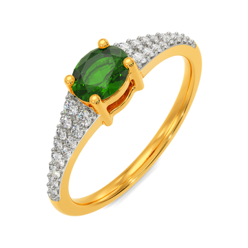 Green Zen Diamond Rings