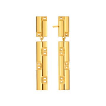 Block Unlocked Gold Earrings