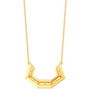 Polygon Play Gold Necklaces