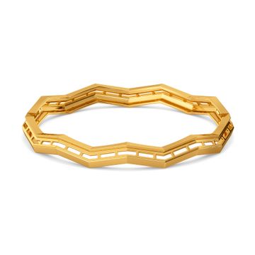 Polygon Play Gold Bangles